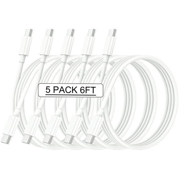 GREPHONE 5 Pack 6ft Long Lighting to USB Cable Compatible with iPhone/iPad/iPod, 5V