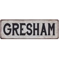 thumbnail image 1 of GRESHAM Vintage Look Rustic Metal 6x18 Sign City State 206180041115, 1 of 1