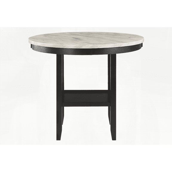 GRETA BAR TABLE - Light Gray, Transitional, with Storage & Spacious Top | Rubberwood & Solid Wood