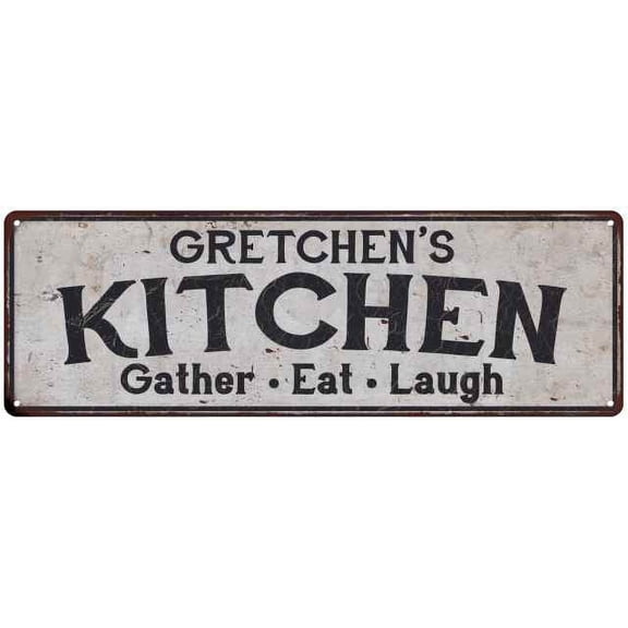 GRETCHEN's Kitchen Rustic Chic Decor Gift 6x18 Sign 106180051930