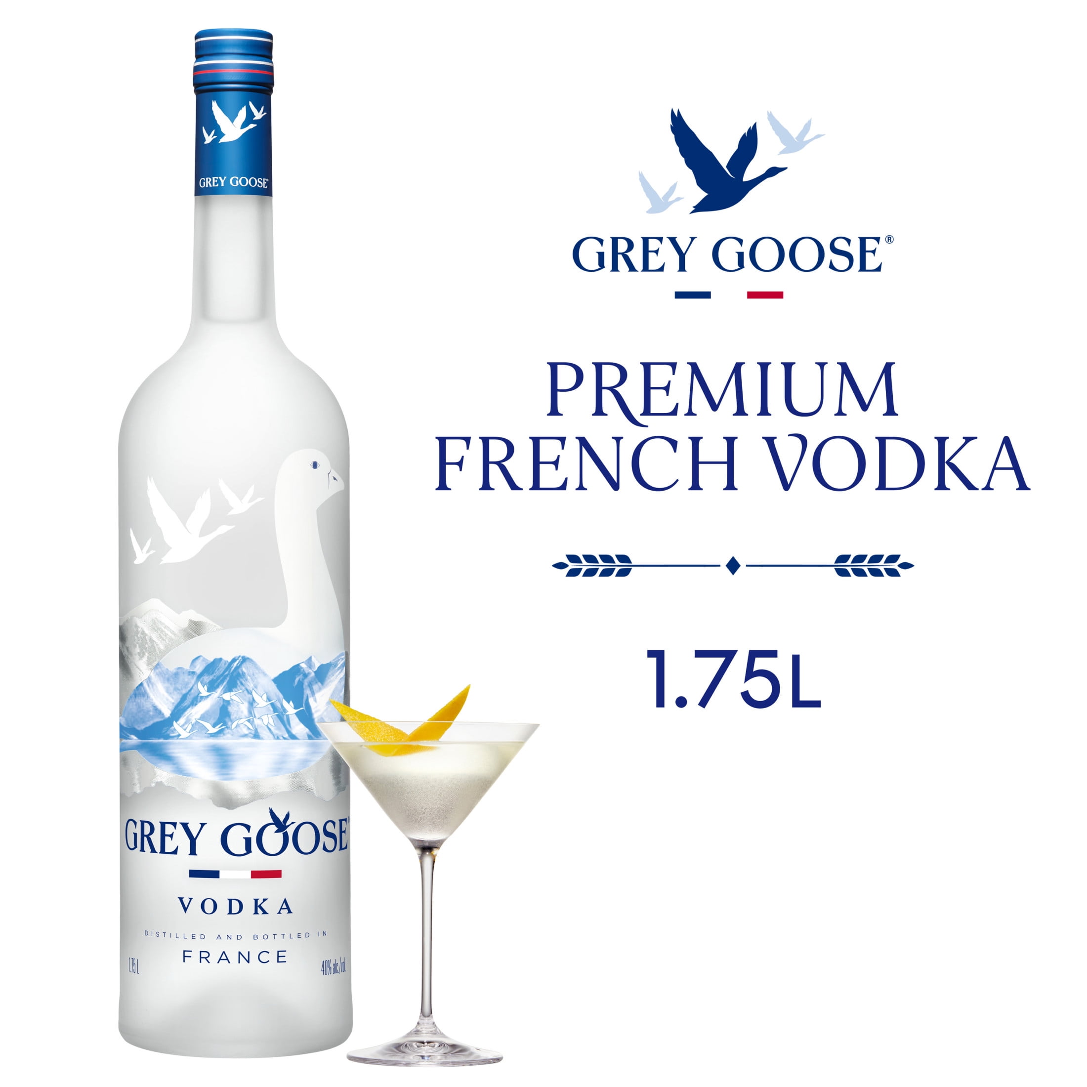 GREY GOOSE Vodka, 1.75 L Bottle, ABV 40% - Walmart.com