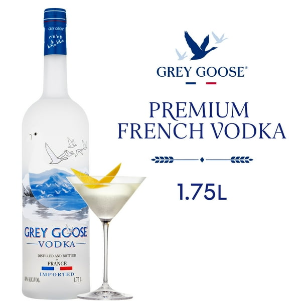 GREY GOOSE Vodka, 1.75 L Bottle, ABV 40