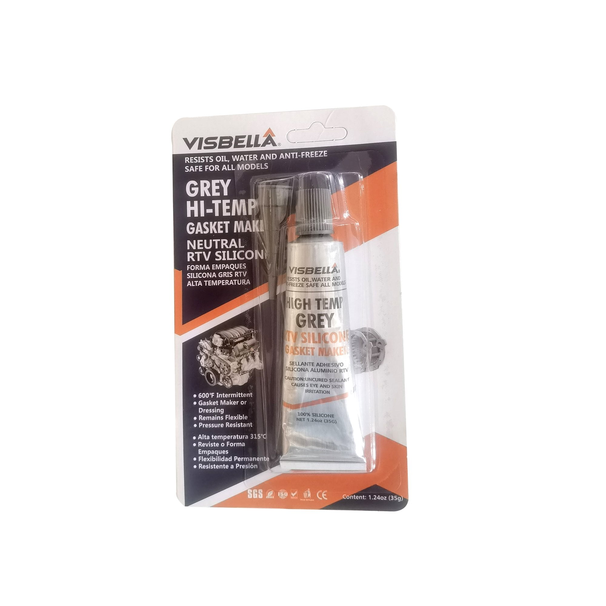 Visbella Grey Sealant HI-Temp Neutral RTV Silicone Gasket Maker - Foto 5
