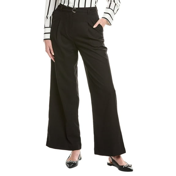 GREY LAB womens  Pleated Wide Leg Pant, xs, Black