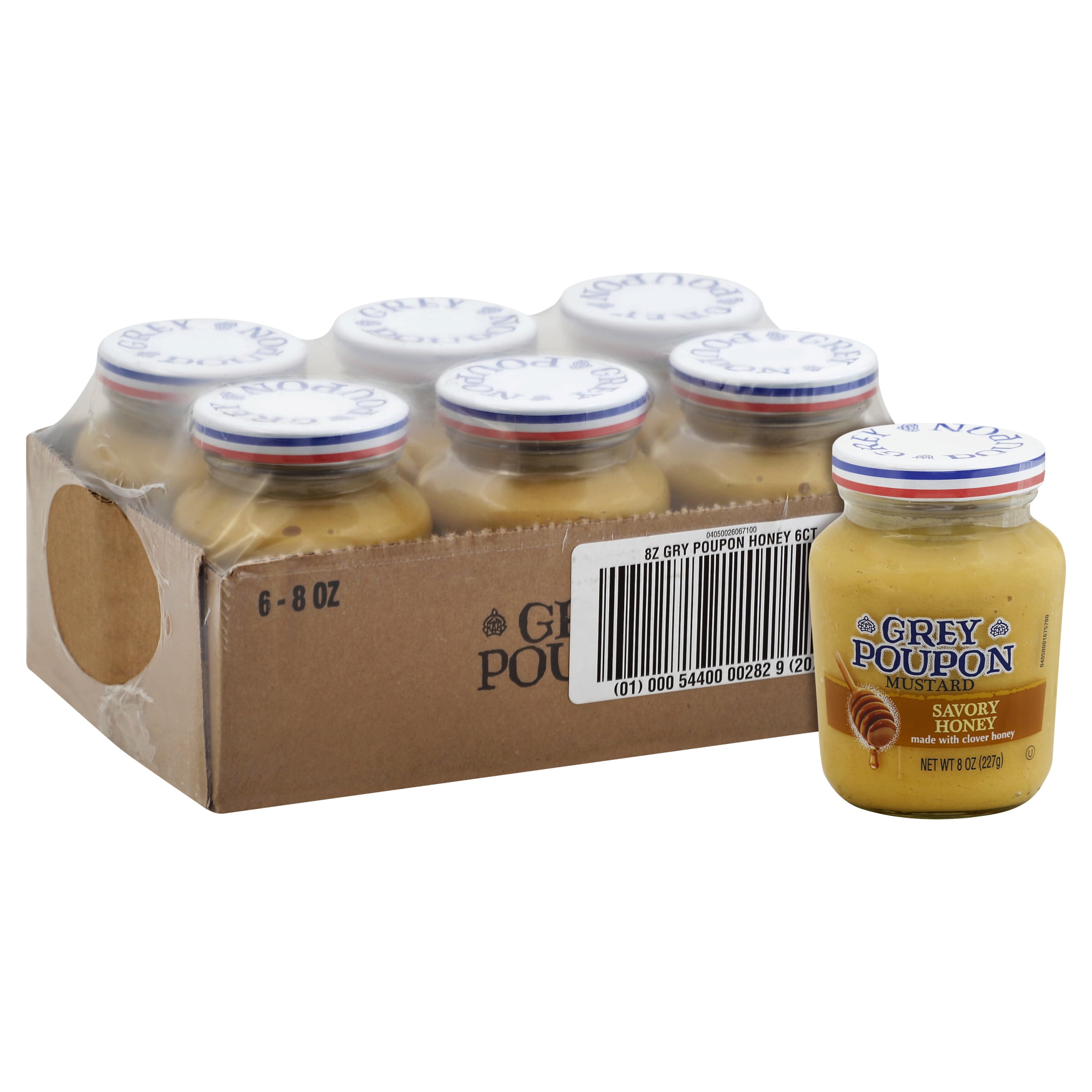 GREY POUPON 8 OZ MUSTARD HONEY MUSTARD 6 JAR EACH