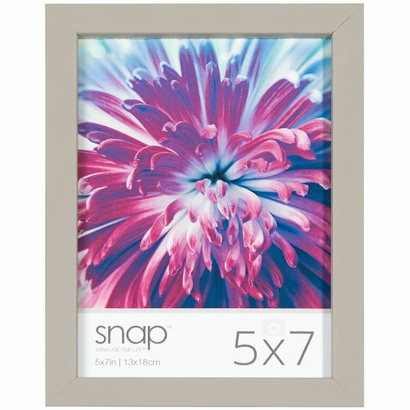 GREY Wall Easel LINEAR 5x7 Frame by SNAP - 5x7