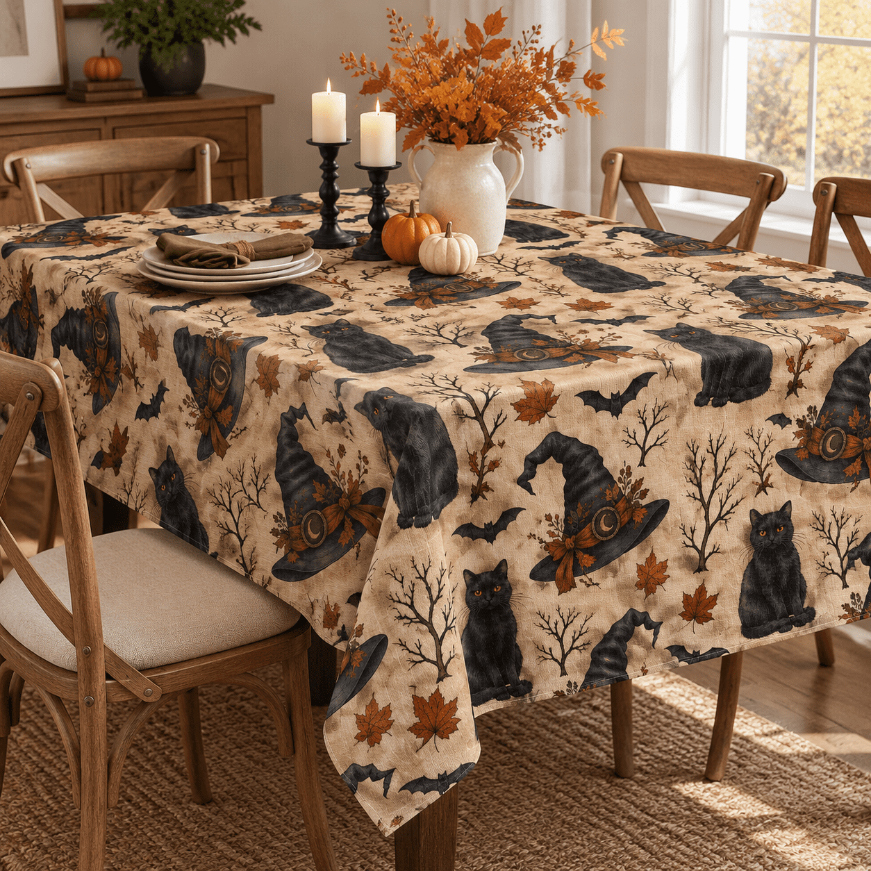 Recatangular Grid GRFHBOR Rectangle Tablecloth, Structured Grid Design Table Covers ...