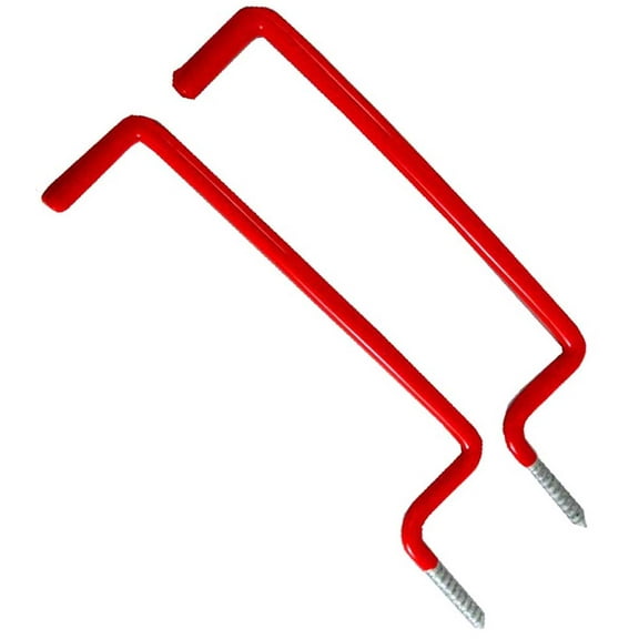 GRID 2 Piece Heavy Duty Storage Hooks | "L" Shaped | 7.75" (19.7 cm) x 1.5" (3.8 cm) | Vinyl Coated for Scratch-Free Storage | Wall & Ceiling Mountable