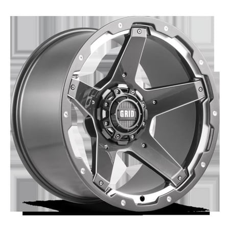 GRID Wheels 4A18090RIN 18 x 9 in. Insert Center Cap Wheels - Red