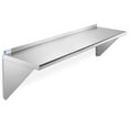thumbnail image 1 of GRIDMANN 14" x 48" NSF Stainless Steel Kitchen Wall Mount Shelf w/ Backsplash, 1 of 7