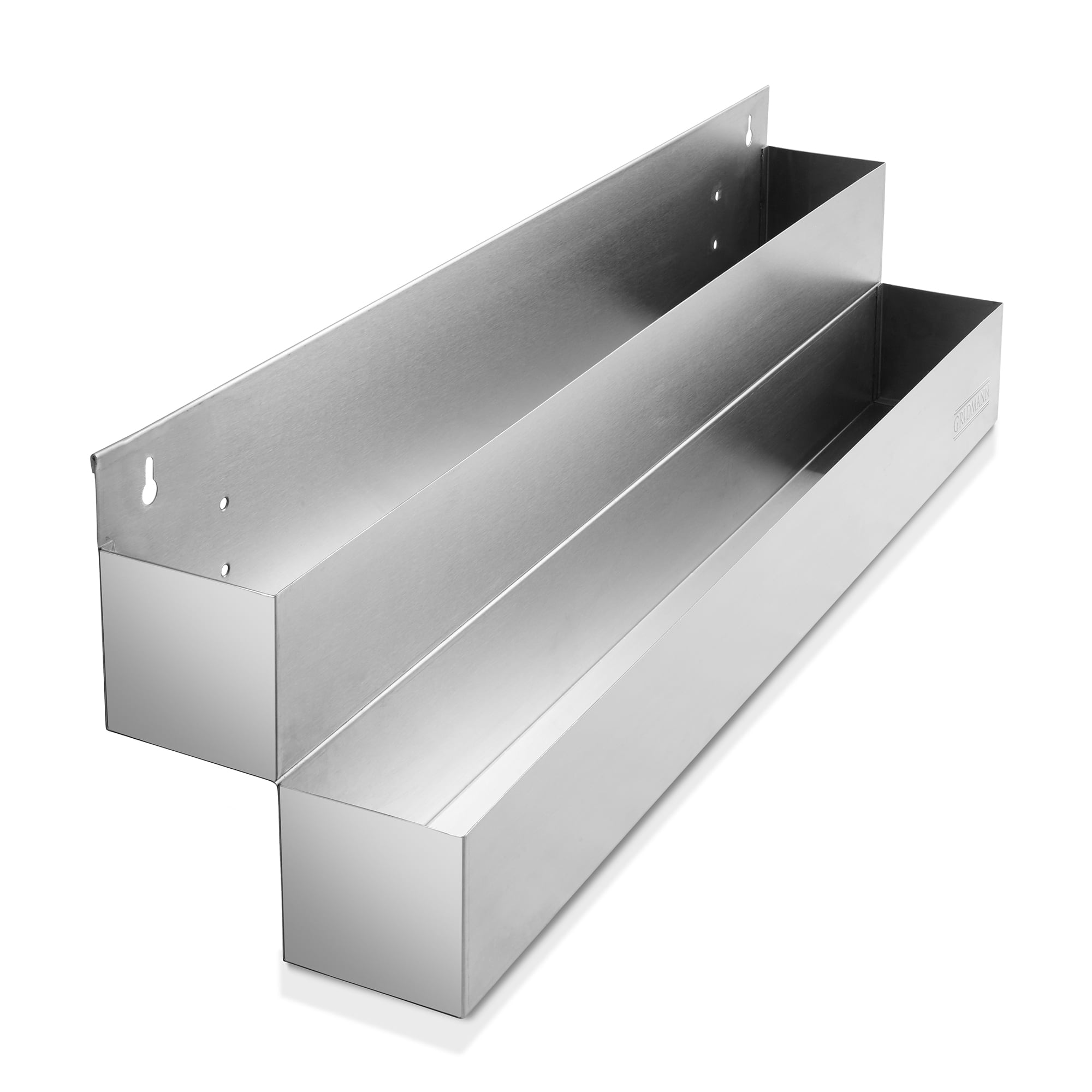 GRIDMANN 32" Double Tier Speed Rail, Stainless Steel Liquor Bottle Rack for Bars