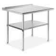thumbnail image 1 of GRIDMANN 36 x 24 Inch Stainless Steel Table w/ Backsplash and Undershelf, NSF Commercial Kitchen Work & Prep Table, 1 of 7