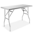 thumbnail image 1 of GRIDMANN 48 x 24 Inch Stainless Steel Folding Table, NSF Certified, 1 of 7