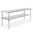 thumbnail image 1 of GRIDMANN 72 x 24 Inch Stainless Steel Table w/ Undershelf, NSF Commercial Kitchen Work & Prep Table, 1 of 7
