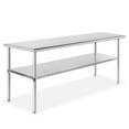 thumbnail image 1 of GRIDMANN 72 x 30 Inch Stainless Steel Table w/ Undershelf, NSF Commercial Kitchen Work & Prep Table, 1 of 7
