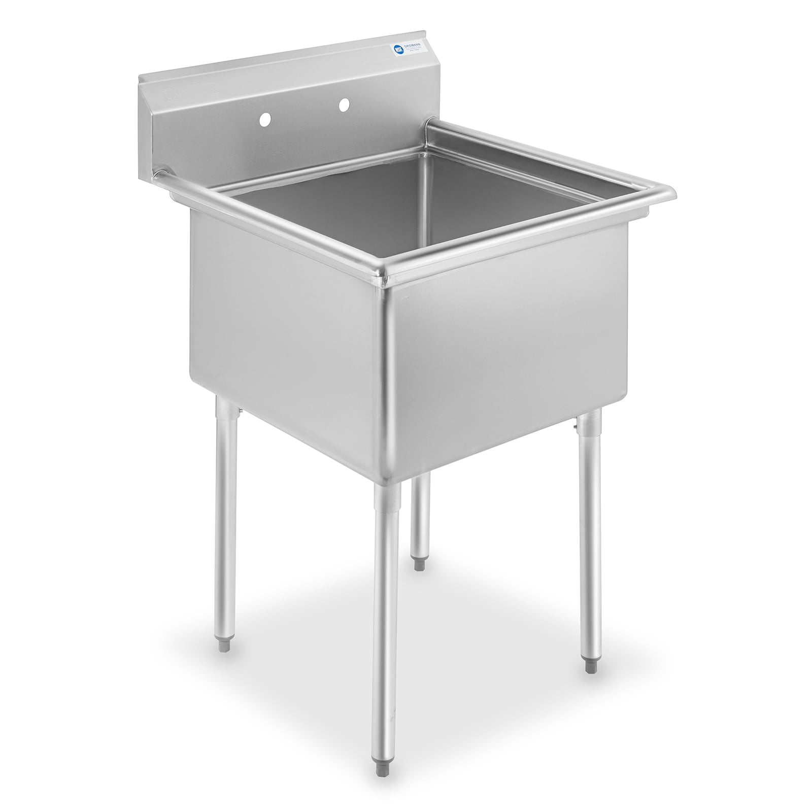 30" Wide Stainless Steel Commercial Utility Sink with Backsplash