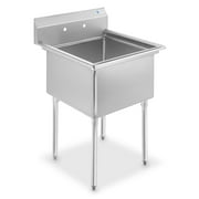 GRIDMANN Stainless Steel Utility Sink with 24 x 24 Bowl, NSF Commercial Kitchen Prep Sink