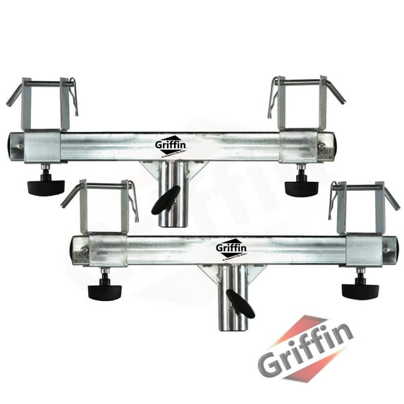 GRIFFIN T Bar Adapters for Lighting Truss Stands (2)- Triangle or Square Trussing Bracket Mounts for Light Cans  DJ Booth Kit, Pro-Audio Stage Gear by GeekStands.com