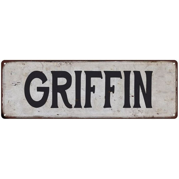 GRIFFIN Vintage Look Rustic Chic Metal Sign 6x18 106180036643