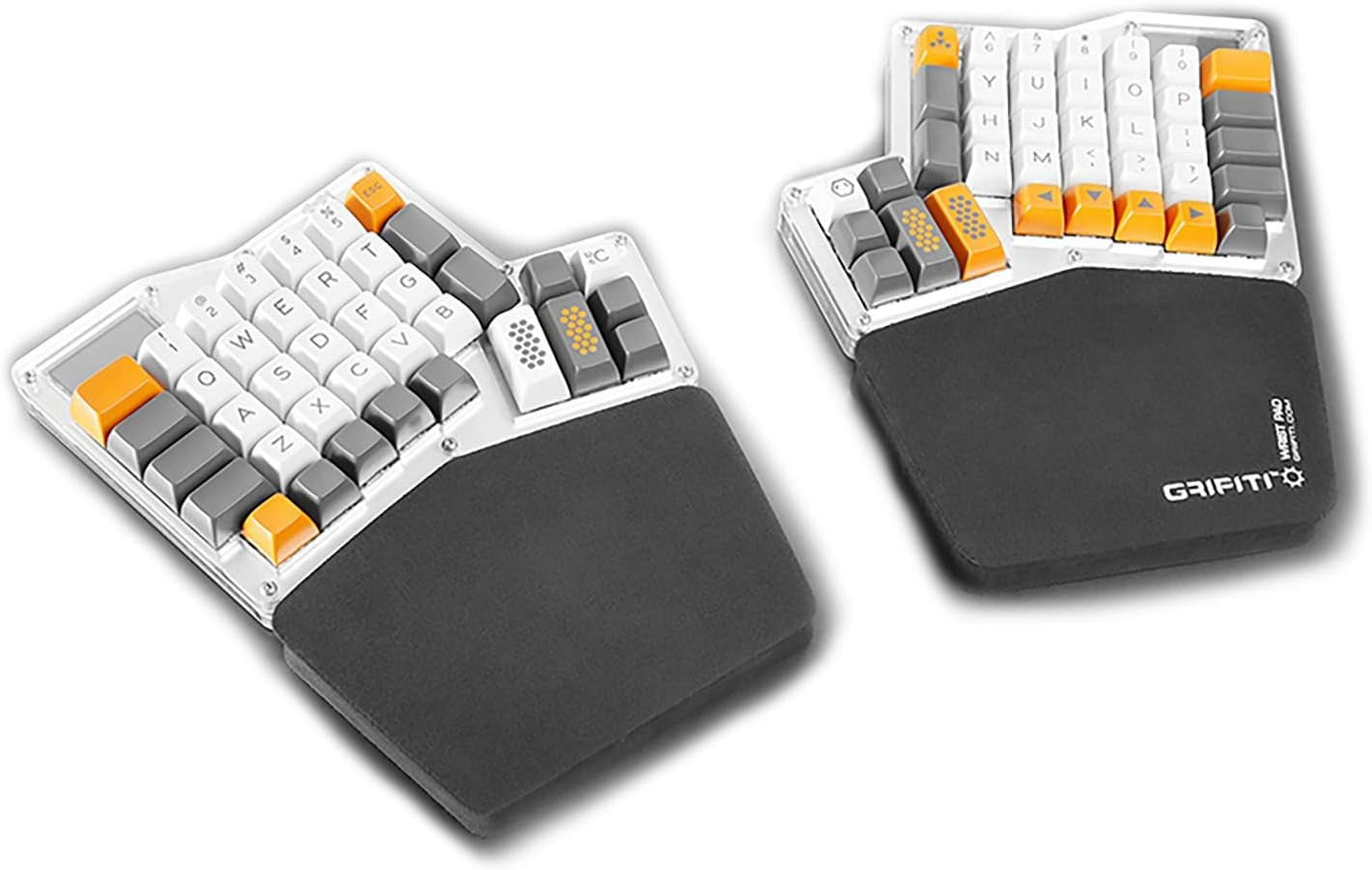 GRIFITI Fat Wrist Pad Ergodox 2 Piece Set 6.5" x 4.2" x 0.75" Mirror