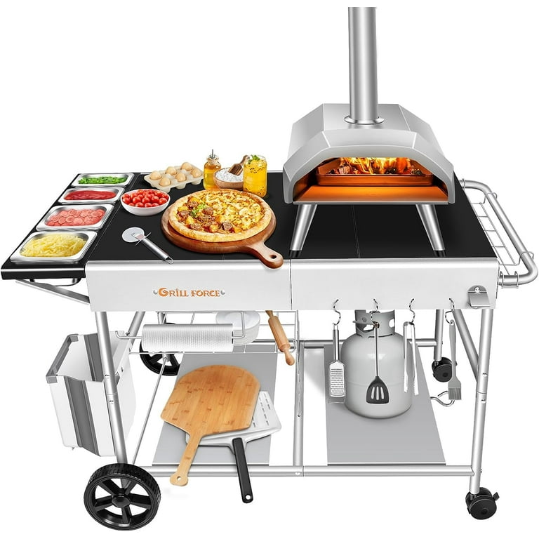 Outdoor Grill Table - Grill Cart Solid and Sturdy, Blackstone Griddle Stand  for 17/22 Griddle, Ninja Grill Stand Large Space, Pizza Oven Stand with