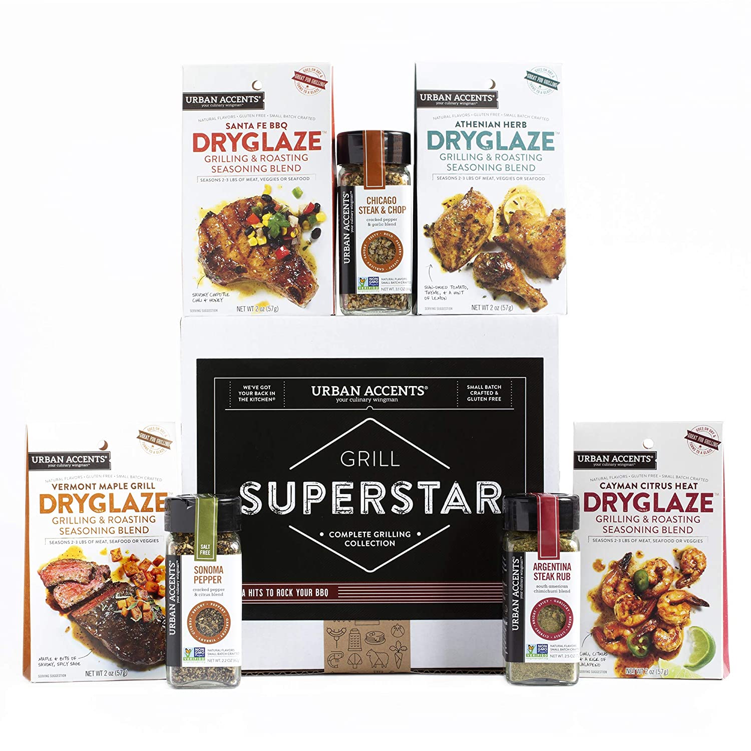 GRILL SUPERSTAR, Complete Gourmet Grilling Spices And Rubs Gift Sets
