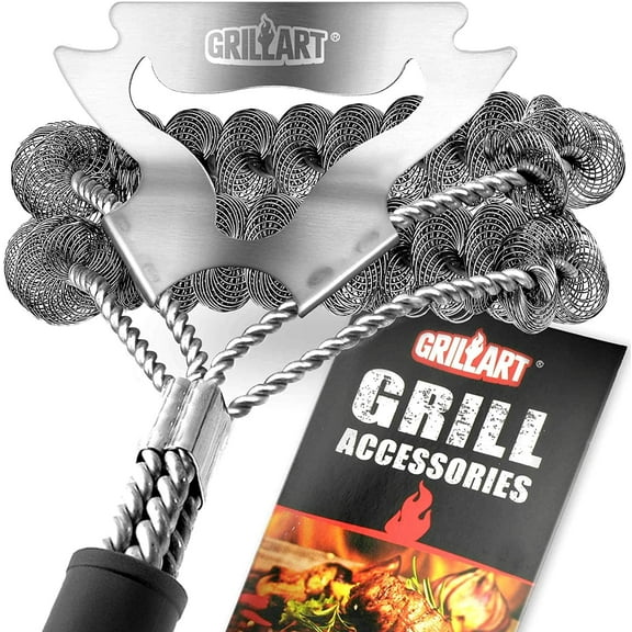 GRILLART Grill 100% Bristle Free Stainless Steel Cleaning Brush