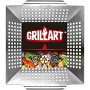 GRILLART Heavy Duty Stainless Steel Grill Basket