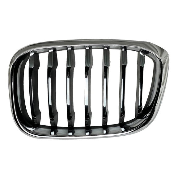 GRILLE LH CHROME FRAME W/BLACK SLATS/CHROME FR EDGE W/O M-PKG REPLACEMENT FOR BMW X3 2019 PARTSLINK NUMBER BM1200308