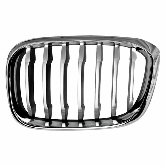 GRILLE LH CHROME FRAME W/BLACK SLATS/SILVER FR EDGE W/O M-PKG REPLACEMENT FOR BMW X3 2019 PARTSLINK NUMBER BM1200306                 