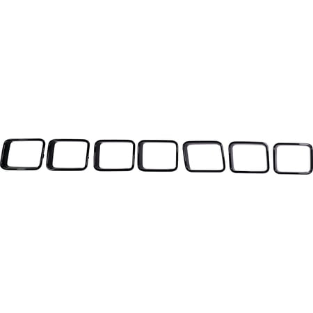 GRILLE TRIM Compatible with 2017-2021 Jeep Grand Cherokee Center Painted Black