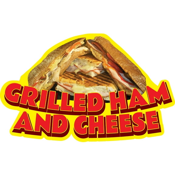 GRILLED HAM AND CHEESE 16" Concession Decal sign cart trailer stand sticker equipment