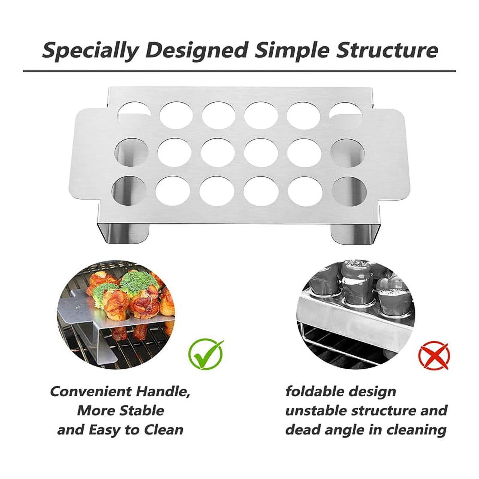 GRILLERS Jalapeno Popper Holder for Grill with Corer 24 Hole Pepper