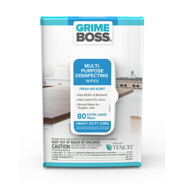 Grime Boss 5 Packs of 5-Count XL Hand Wipes Heavy Duty Cleaning Wipes
