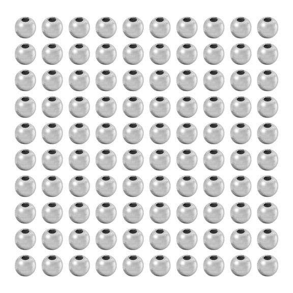 GRIMPEX 100Pcs/Bag Fly Tying Heads Beads Balls Fly Tying Gold/Silver Heads Beads Material for Fishing Flies or Crafting Tool Accessories Silver-3mm
