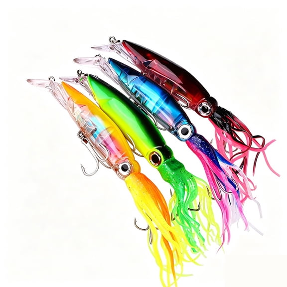 GRIMPEX 14Cm/43G Simulation for Octopus Lure with Skirttail Lingcod Rockfish Squid Jigs