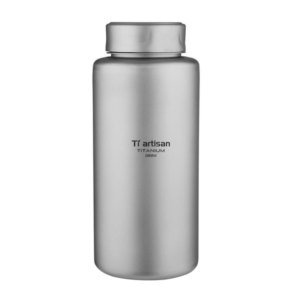 GRIMPEX 1L Titanium Water Bottle Robust- And Lightweight Wide Mouth Designed For Easy Use Keep Your Beverage Fresh Outdoor 1000ml