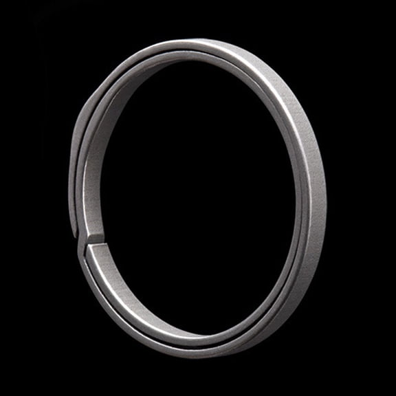 GRIMPEX 1Pcs Key Ring Titanium Alloy Round Flat Line Split Rings Keyring for Outdoor Camping Hiking Accessories 3 Colors Gray 26mm