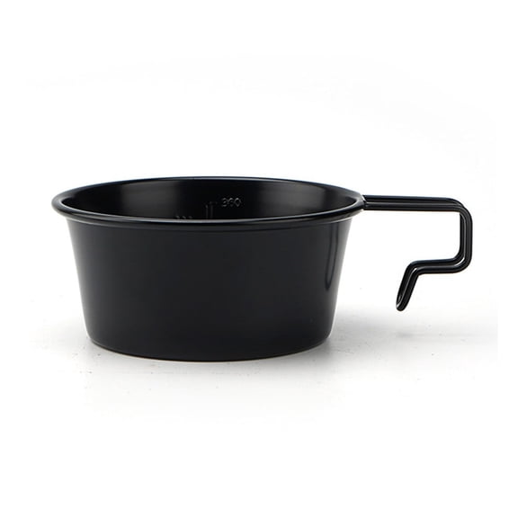 GRIMPEX 1pcs Outdoor Camping Cookware Bowl Stainless Steel Picnic Tableware With Handle For Camping Portable Cooker 360 black