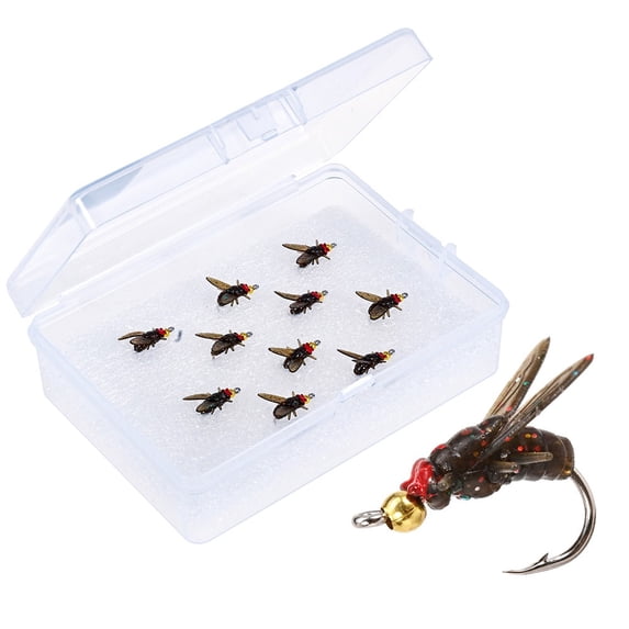 GRIMPEX 20/10Pcs Fly Fishing Hook Lure Bait Fly Hook Silicone Bait with ...