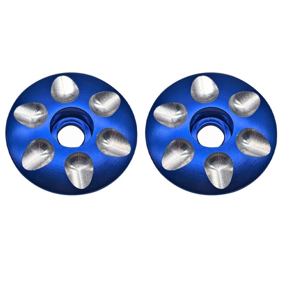 GRIMPEX 2Pcs Headset Top Cap Aluminium Alloy Headset Top Cover for 28.6mm Front Fork Blue