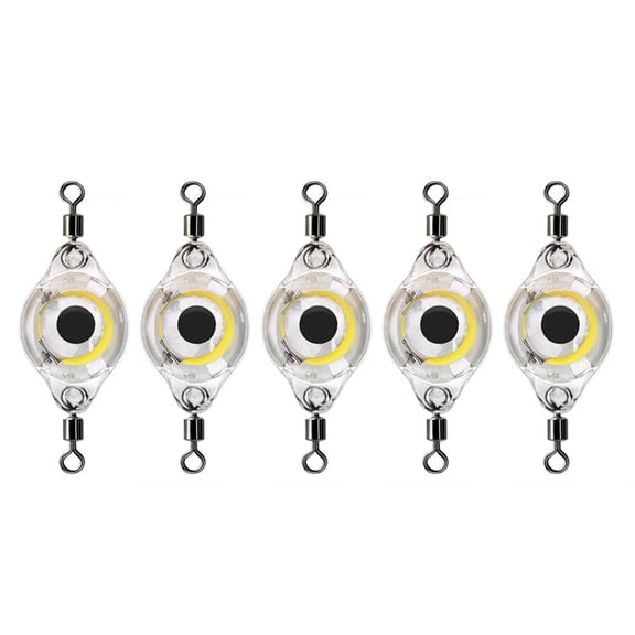 GRIMPEX 5Pcs Led Double Ring Night Fish Attractant Light for Sea Fishing Lure Fishing Green