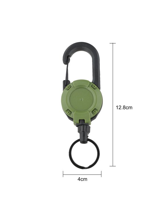 60Cm Retractable Keychain with Heavy Duty Spring Hook for Secure Attachment B-Without Stickers