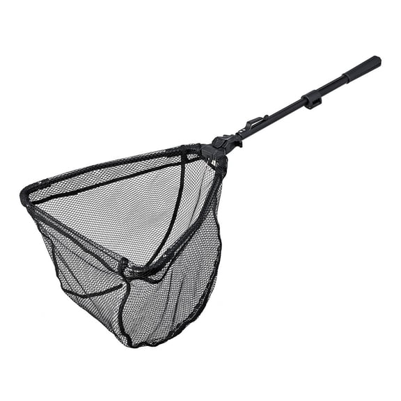 GRIMPEX Compact 2 Section Telescopic Fishing Landing Net Pole 95Cm Length Integrated inch Ruler for Accurate Measurements