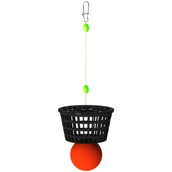 GRIMPEX Fishing Bait Spreader with Floating Ball for Even Distribution on Water Contact Red Ball Model
