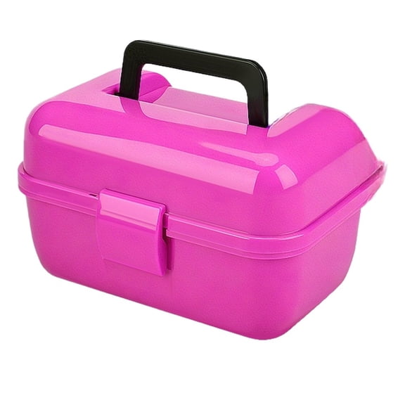 GRIMPEX Fishing Tackle Box with Two Layer Layout Foldable Handle for Easy Carrying