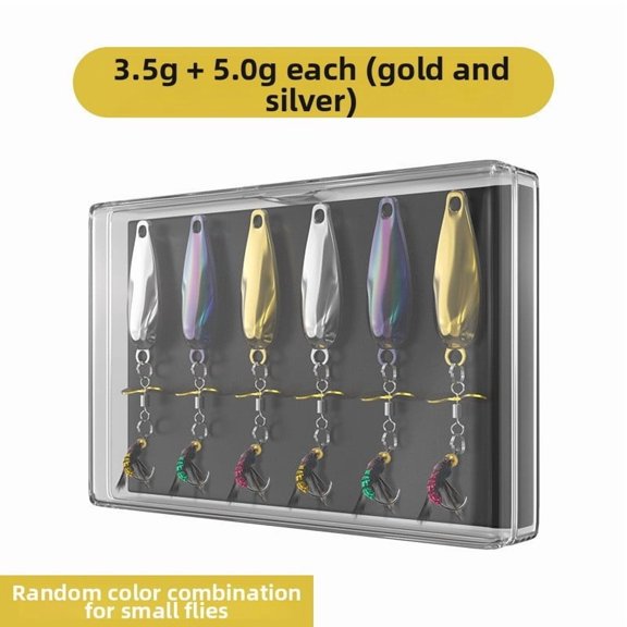 GRIMPEX Floating Fly Lure Set - No Casting Weight 6 for Mini Propeller Baits for Easy F