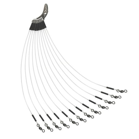 GRIMPEX Fluorocarbon Fishing Leader20Lb-80Lb Fluorocarbon Leaders for Saltwater Freshwater Fluorocarbon Leaders Line with Swivels 6In-20Lb