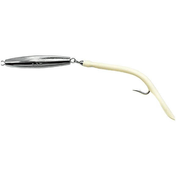GRIMPEX Long Cast Iron Lure Eel Bait Metal Fish Single Hook for Offshore Fishing