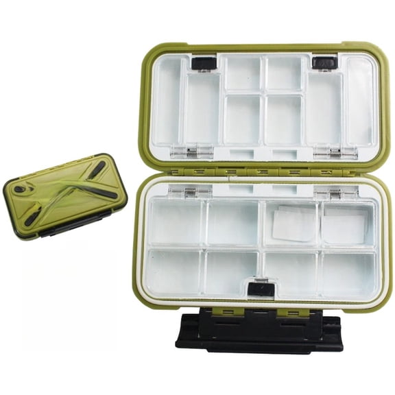 GRIMPEX Waterproof Double Sided Tackle Box Abs Fishing Hook Bait Storage Organizer with F
